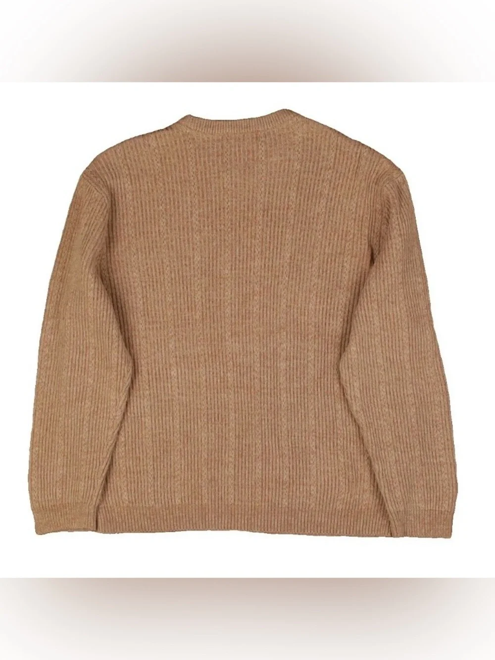 Chaps Men’s Camel Ribbed Crewneck Sweater